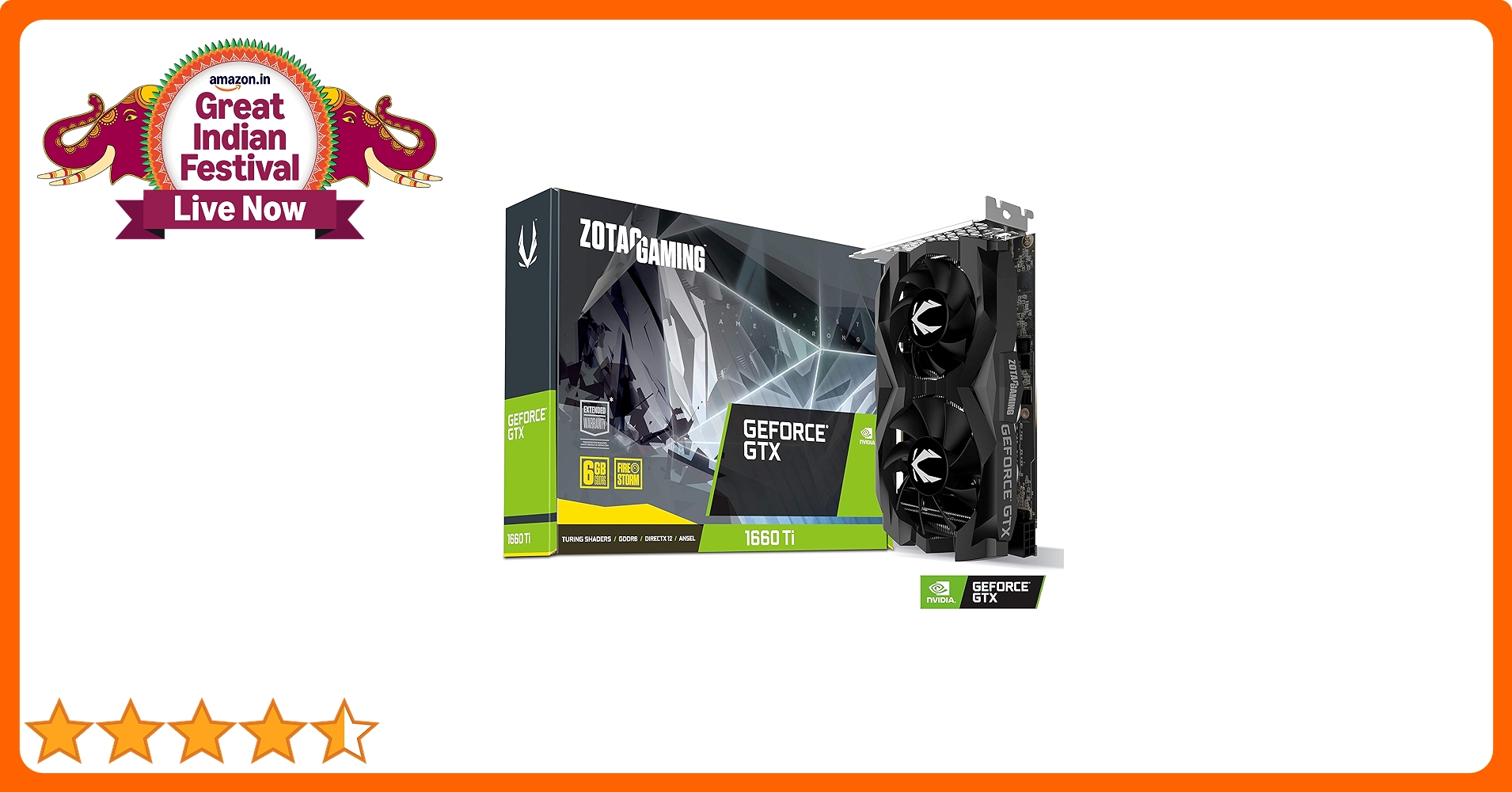 グラフィックボード・グラボ・ビデオカード ZOTAC GeForce GTX 1660 Ti 6GB GDDR6 ZOTAC GAMING GeForce GTX 1660 Ti 6GB GDDR6 | ZOTAC